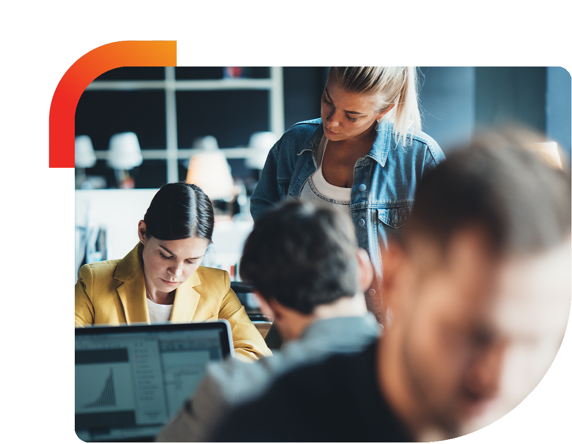 People in office working